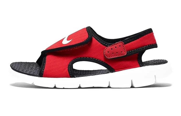 Детские сандалии Nike Sunray Adjust 4 (красно-черные)