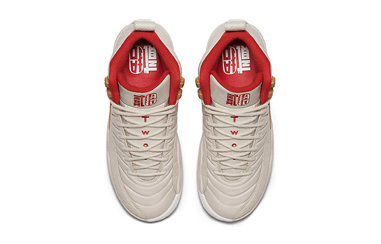 Кроссовки Jordan JordanAir Jordan 12 Retro Chinese New Year GS (светло-коричневый / красный) — фото 6