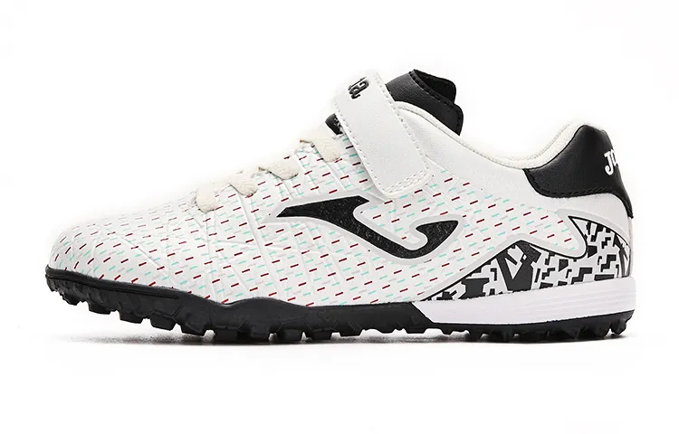 Joma Slip Resistant, Abrasion Resistant, Breathable Low top Kids' Soccer Shoes White Black Kids'