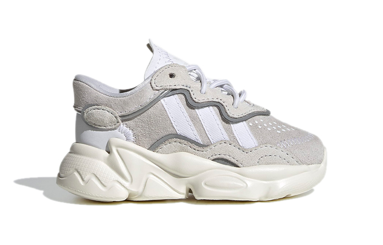 Детские кроссовки adidas Ozweego (серые) — Серый / белый — фото 4