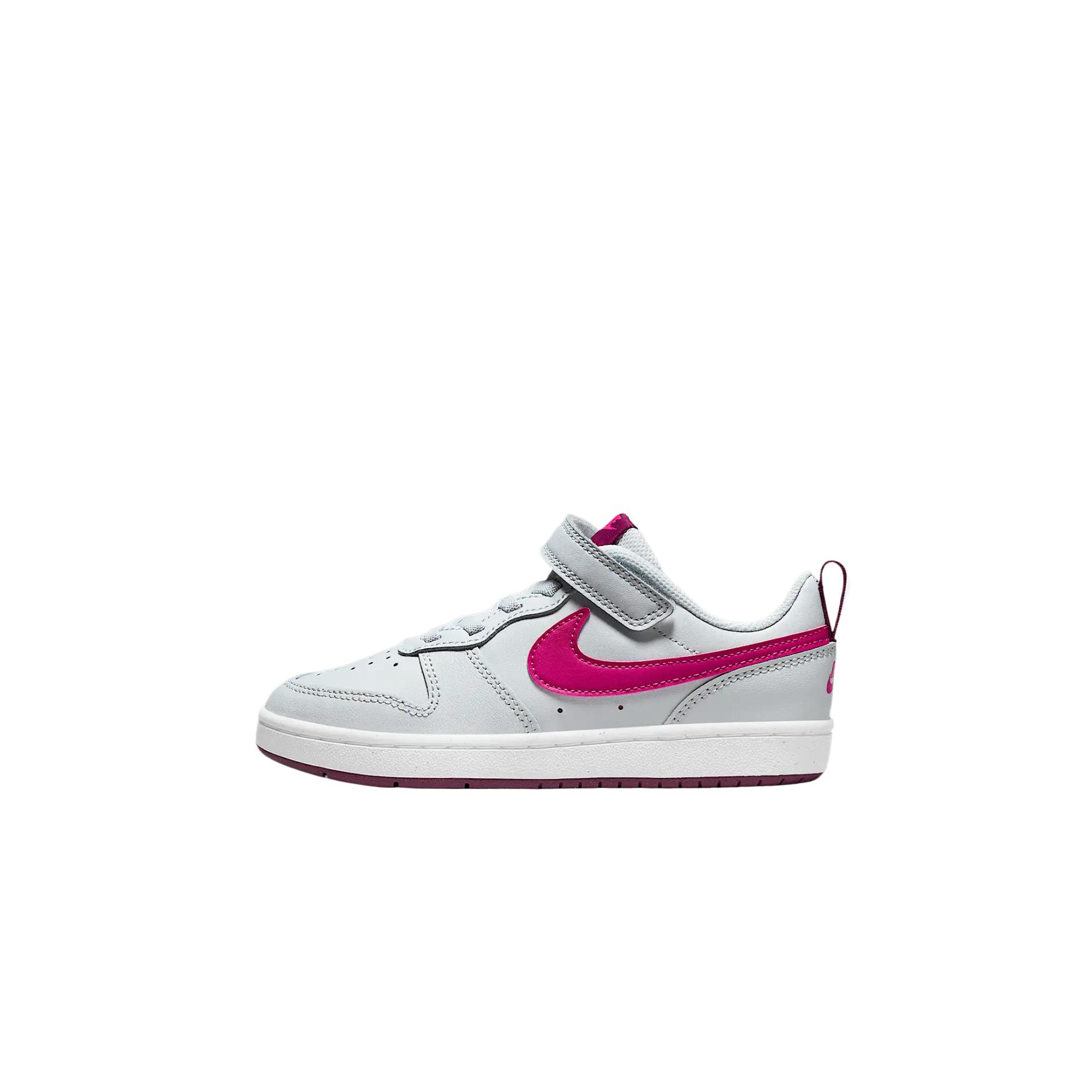 Детские кеды Nike Nike Court Borough LOW 2 (серо-розовые)