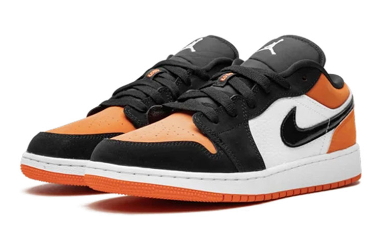 Кроссовки Jordan Air Jordan 1 Low Shattered Backboard (бело-оранжевые) — фото 5