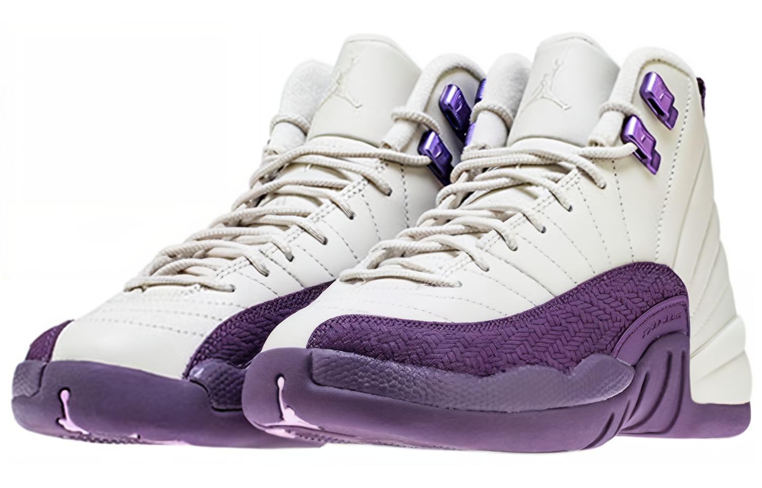 Высокие кроссовки Jordan JordanAir Jordan 12 (фиолетовый / белый) — фото 5