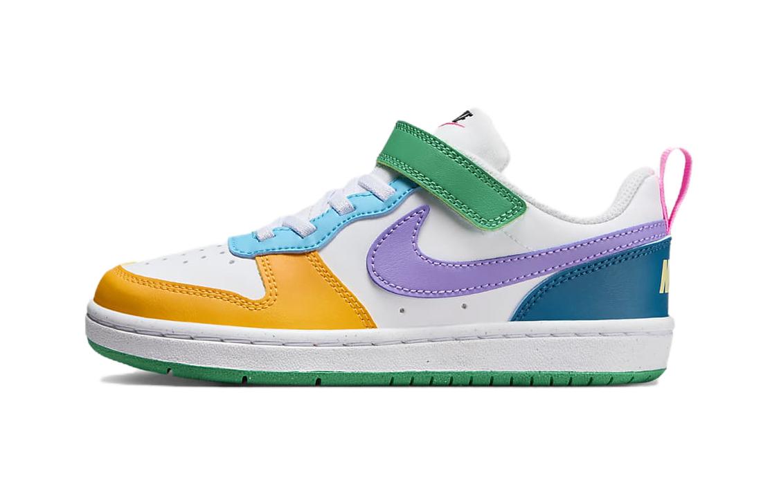 Кроссовки Nike Nike Court Borough Low RC BP (бело-фиолетово-зеленые)