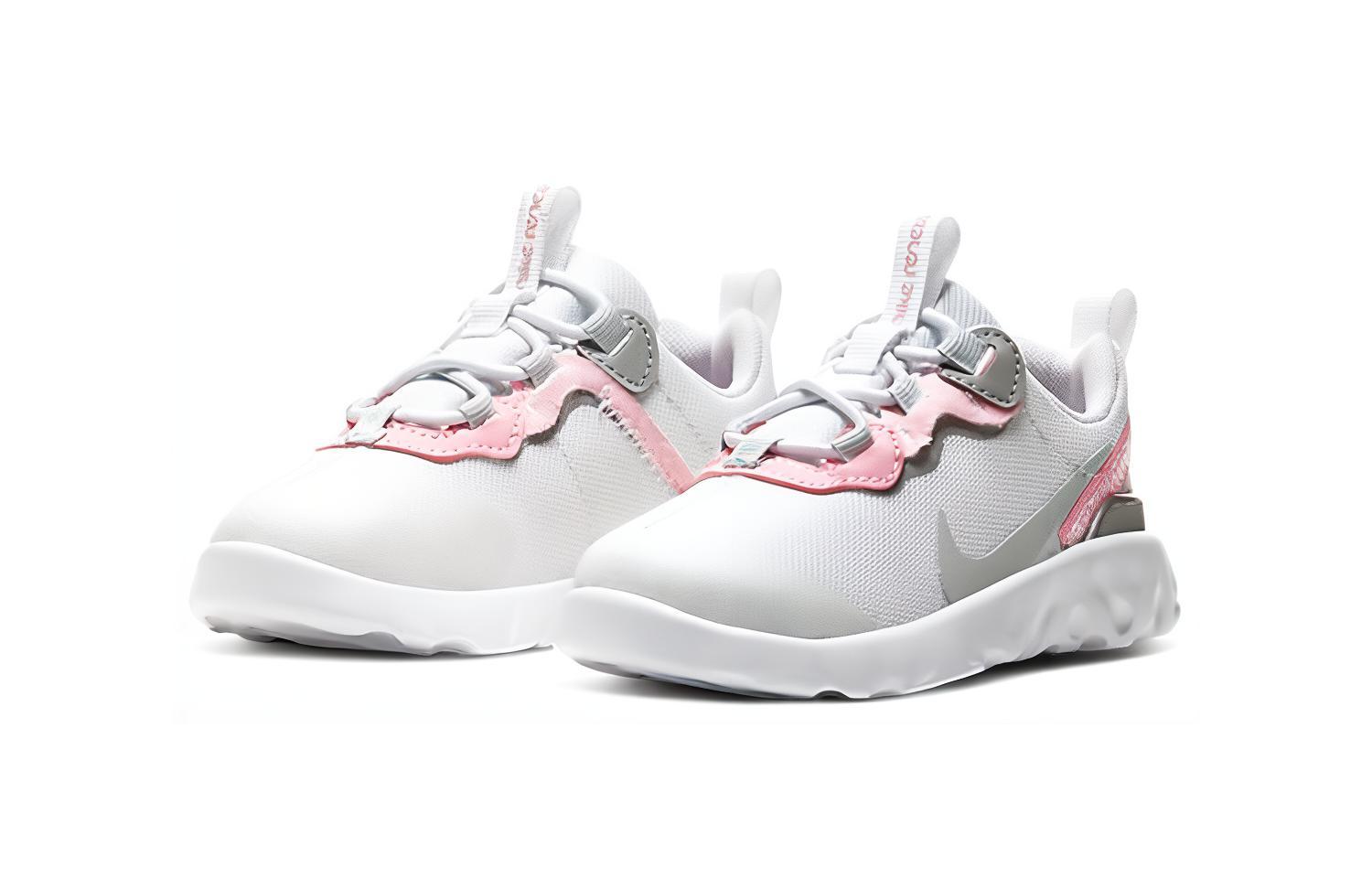 Детские кроссовки Nike React Element 55 (серо-розовые) — фото 5