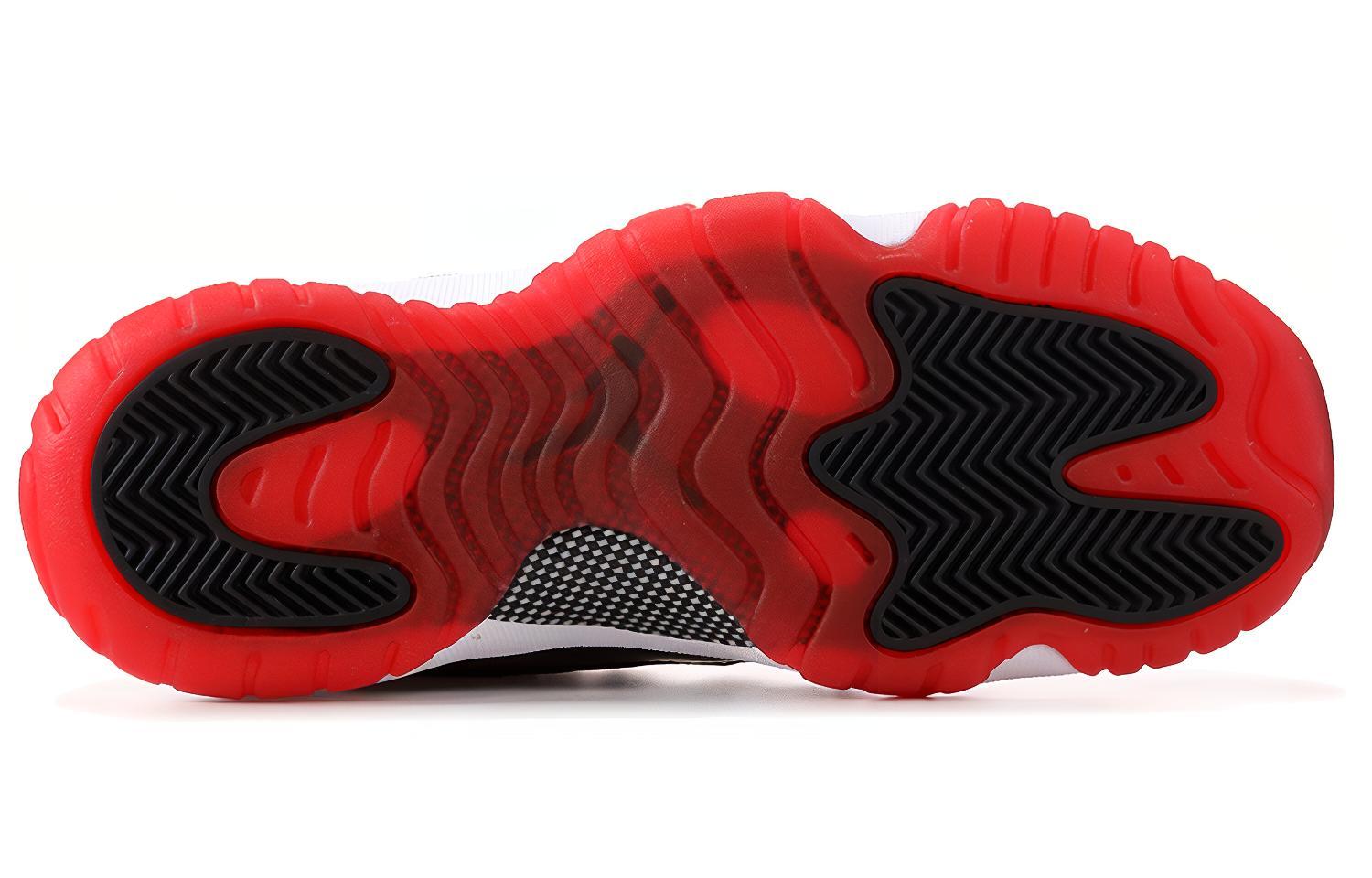 Кроссовки Jordan JordanAir Jordan 11 Playoffs GS (черно-бело-красные) — Чёрный / белый / красный — фото 5