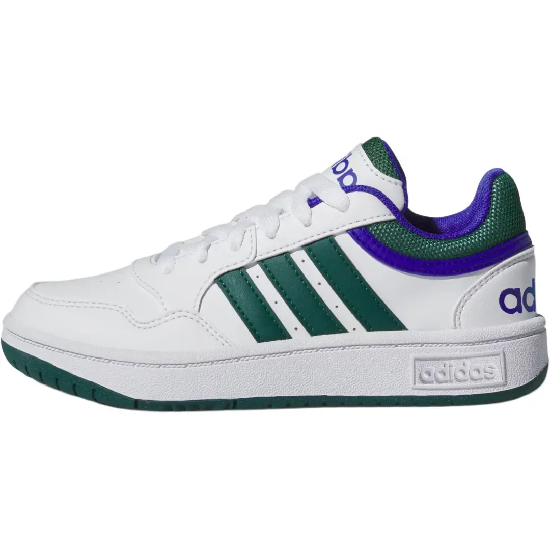 Adidas Hoops Abrasion Resistant Low top Children's Basketball Shoes White Kids'