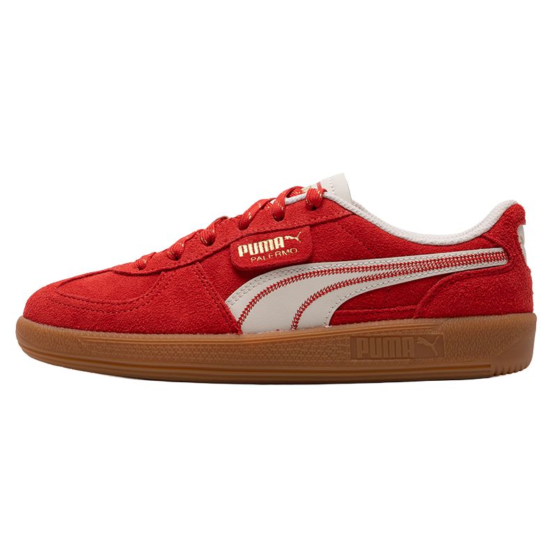 PUMA Palermo Abrasion Resistant Low top German Army Trainers Women's Red