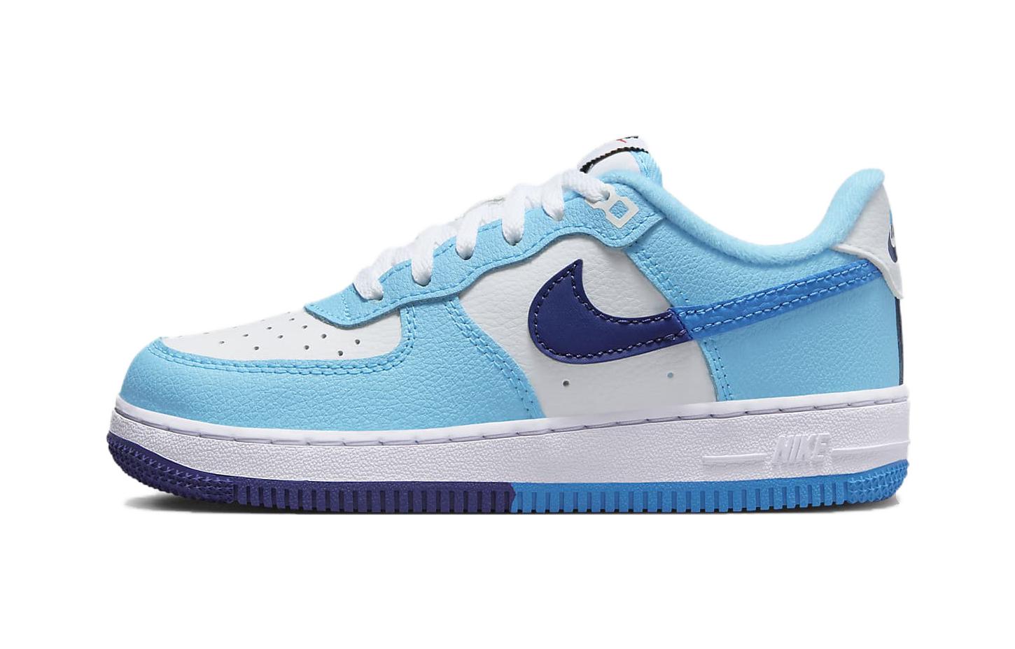 Детские кроссовки Nike Air Force 1 Lv8 (сине-белые)