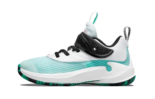 Nike Freak 3 Antetokounmpo low-top practical basketball shoes white green small and medium-sized children