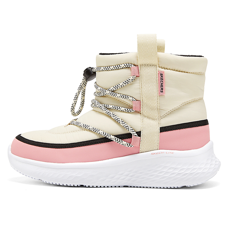 Женские ботинки Skechers (бежево-розовые)