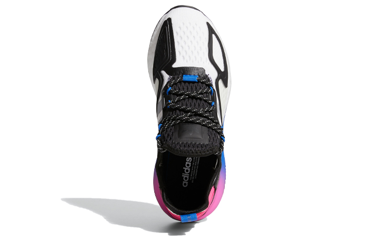 Кроссовки adidas originals ZX 2K Boost J (черно-розово-голубые) — фото 7