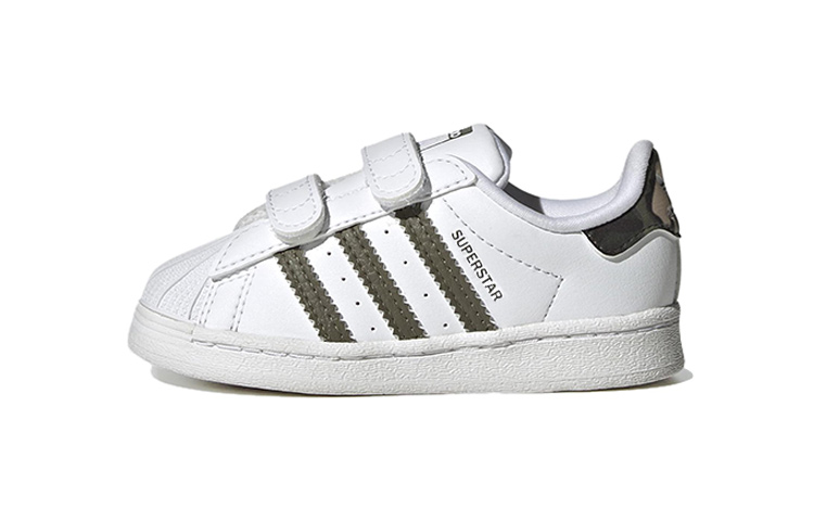 Кеды adidas originals Superstar (бело-коричнево-зеленые)