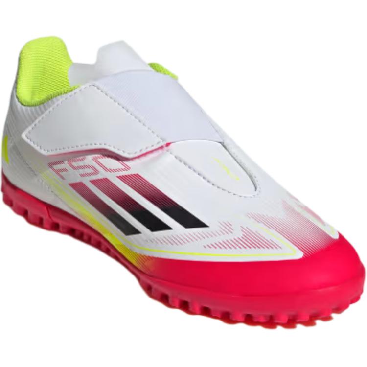 Детские бутсы adidas F50 CLUB VEL TF (бело-черно-желтые) — 白/黑色/亮黄荧光 — фото 5