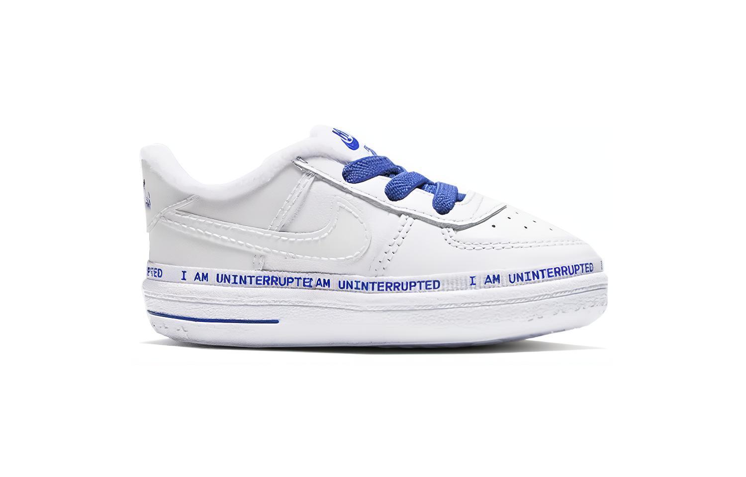 Детские кеды Nike Air Force 1 07 Crib (бело-синие) — фото 2