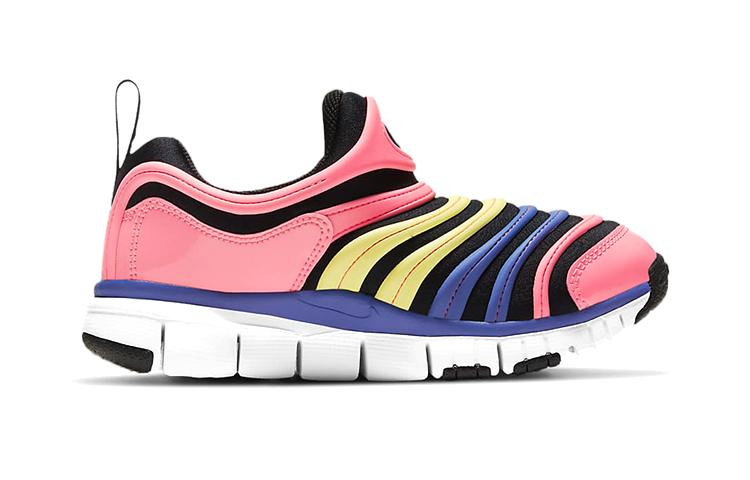 Детские кроссовки Nike Dynamo Free (розово-сине-желтые) — фото 4