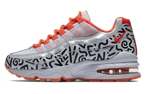 Nike Air Max 95 White Black Crimson GS