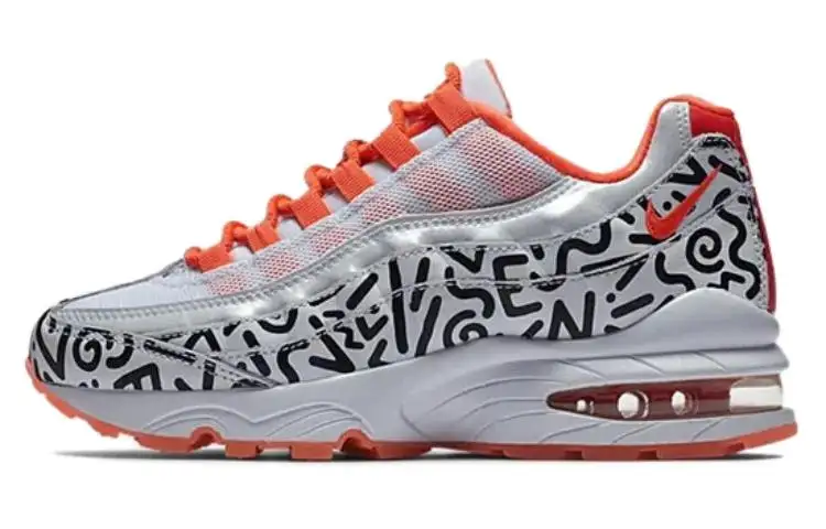 Nike Air Max 95 White Black Crimson GS