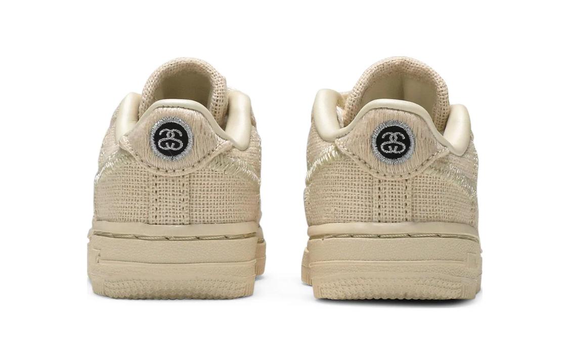Детские кеды Stussy x Nike Air Force 1 (молочный) — фото 6