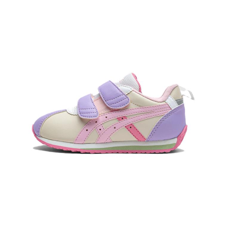 ASICS Cotla ASICS soft sole, comfortable fit, skin-friendly, lightweight, steady growth, foot protection, anti-collision, anti-kick, shock-absorbing, wear-resistant and breathable, low-top toddler shoes, rice purple pink, infants and young children