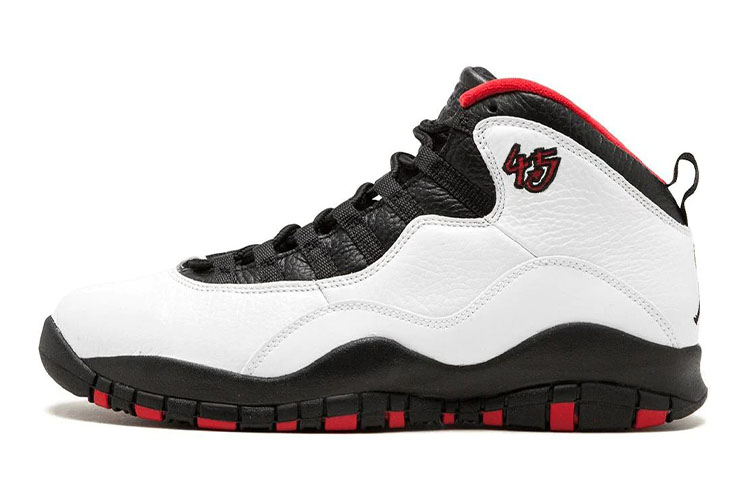 Кеды Jordan Air Jordan 10 Retro Double Nickel GS (бело-черно-красные)