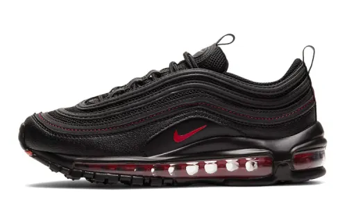 Nike Air Max 97 Low top Running Shoes Black Red Unisex