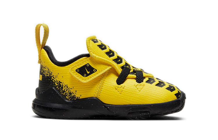 Детские кроссовки Nike Lebron 17 (черно-желтые) — 铬黄/黑 — фото 3