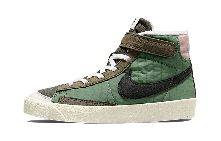 Детские кеды Nike Blazer '77 (зелено-коричневые)