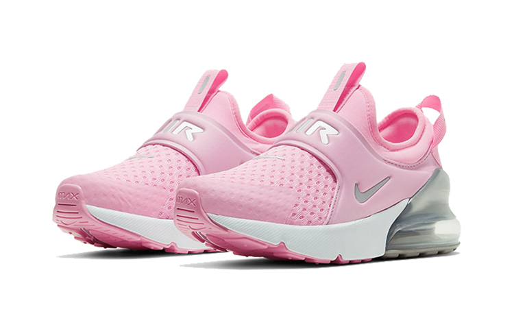 Детские кроссовки Nike Air Max 270 Extreme (розовые) — 粉色/白色/金属银 — фото 5