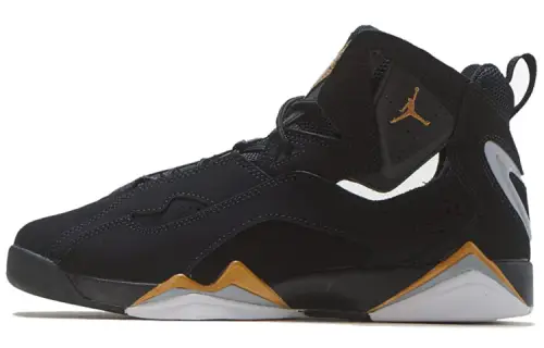 Jordan True Flight Black Metallic Gold GS