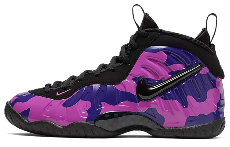 Кроссовки Nike NikeFoamposite Pro GS (черно-фиолетовые)