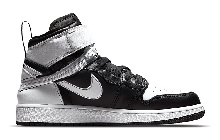 Мужские кроссовки Jordan Air Jordan 1 Hi FlyEase (черно-белые) — фото 2