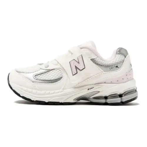 New Balance NB 2002R HOOK & LOOP, light and versatile, wear-resistant, low-top, children's running shoes, white powder, children
