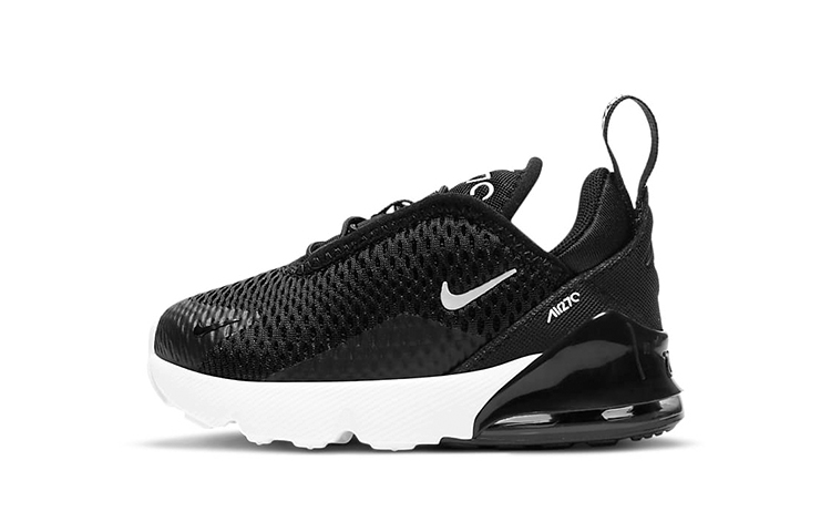Детские кроссовки Nike Air Max 270 (черно-белые) — фото 1