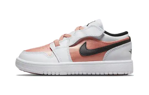Jordan Air Jordan 1 Low ALT Retro Low Top Children's Basketball Shoes White Pink Black Children