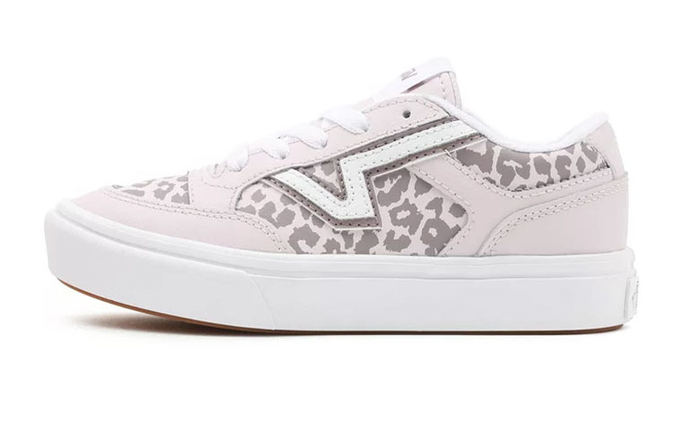 Vans Lowland CC Comfycush casual low-top children's sneakers pink leopard print youth