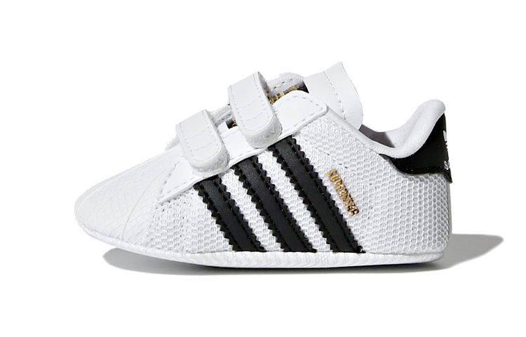 Детские кеды adidas originals SUPERSTAR (черно-бело-золотые)