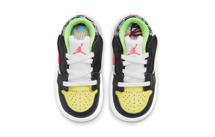 Кроссовки Jordan Air Jordan 1 (черный / желтый / синий) — Чёрный / жёлтый / синий — фото 5