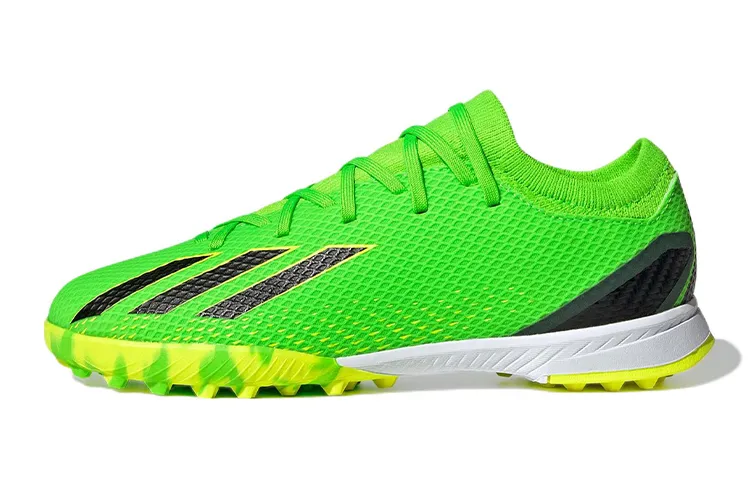 Adidas X Speedportal 3 TF J Slip Resistant Abrasion Resistant Low top Kids' Soccer Shoes Neon Green Kids'