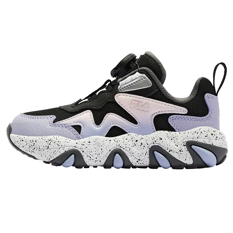 FILA KIDS Tiger Paw Shoes Slip Resistant Kids' Training Shoes Black/Iron Rod Gray Children Aged 3 7 Years Old