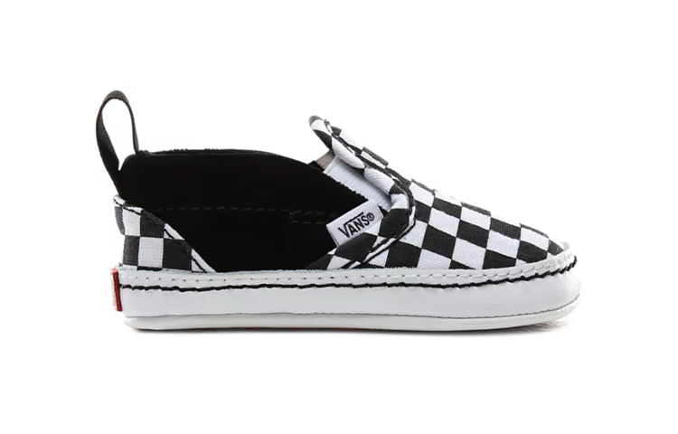 Кеды Vans slip-on V Crib (черно-белые) — фото 2