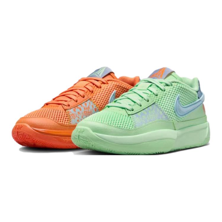 Nike Ja 1 Morant Generation Comfortable Casual GS Low Top Children's Basketball Shoes Orange Green Mandarin Duck Children's Style