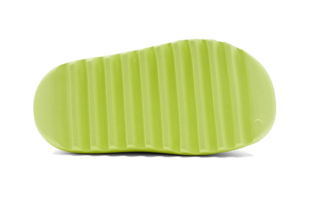 Детские шлепанцы adidas Originals Yeezy Slide (салатовые) — 荧光绿 — фото 5