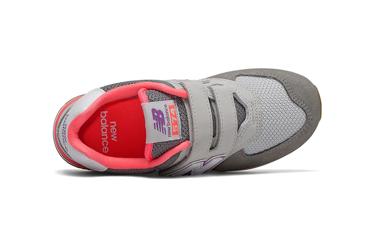 Детские кроссовки New Balance Core Plus (серо-розовые) — фото 3