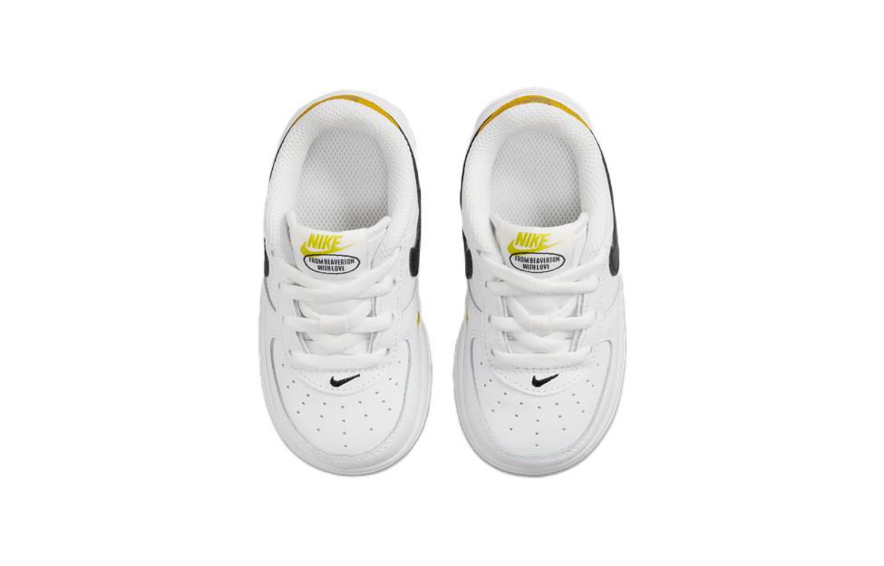 Мужские кеды Nike Air Force 1 LV8 (бело-черно-желтые) — Белый / чёрный / жёлтый — фото 6