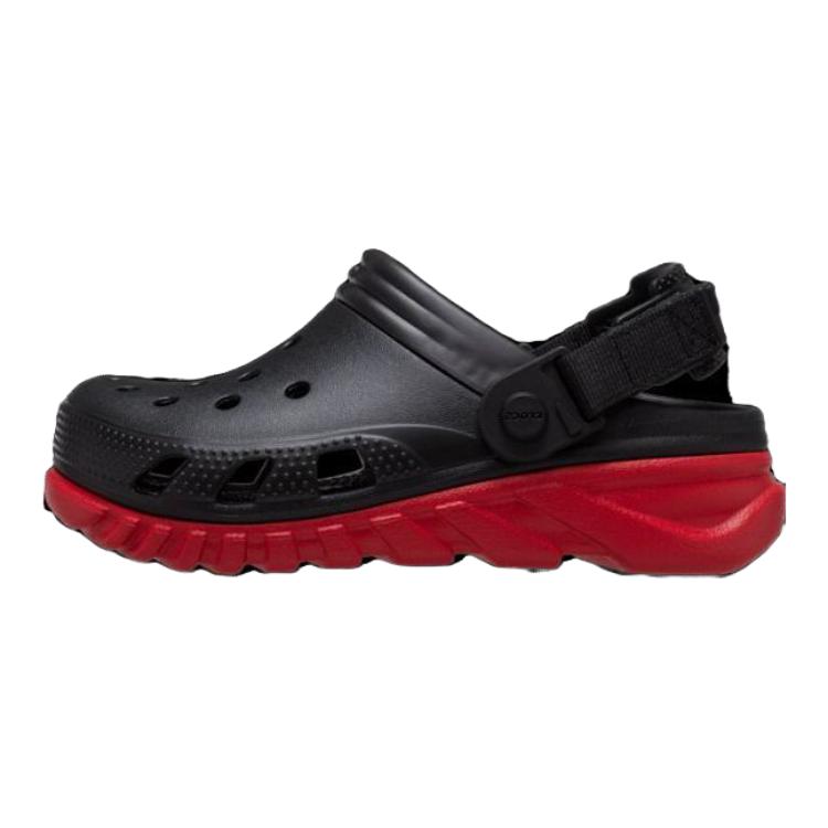 Сандалии Crocs (черно-красные)