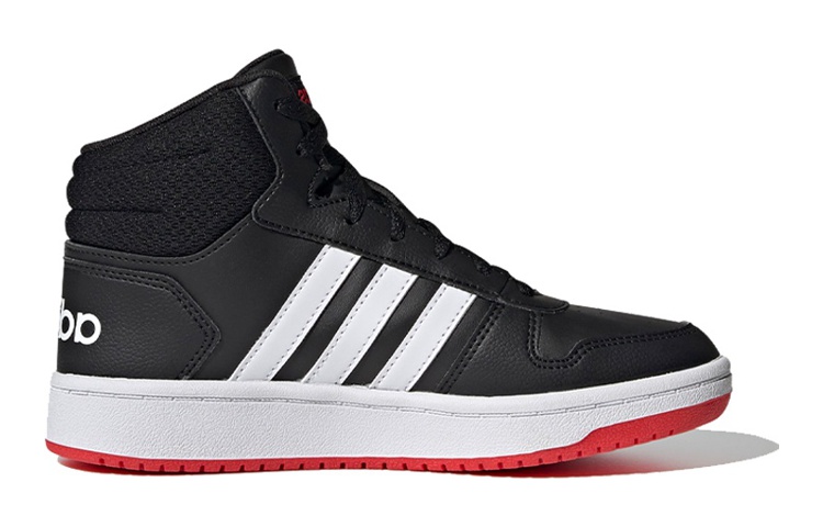 Детские кроссовки adidas neo Hoops 2.0 (черно-бело-красные) — фото 3