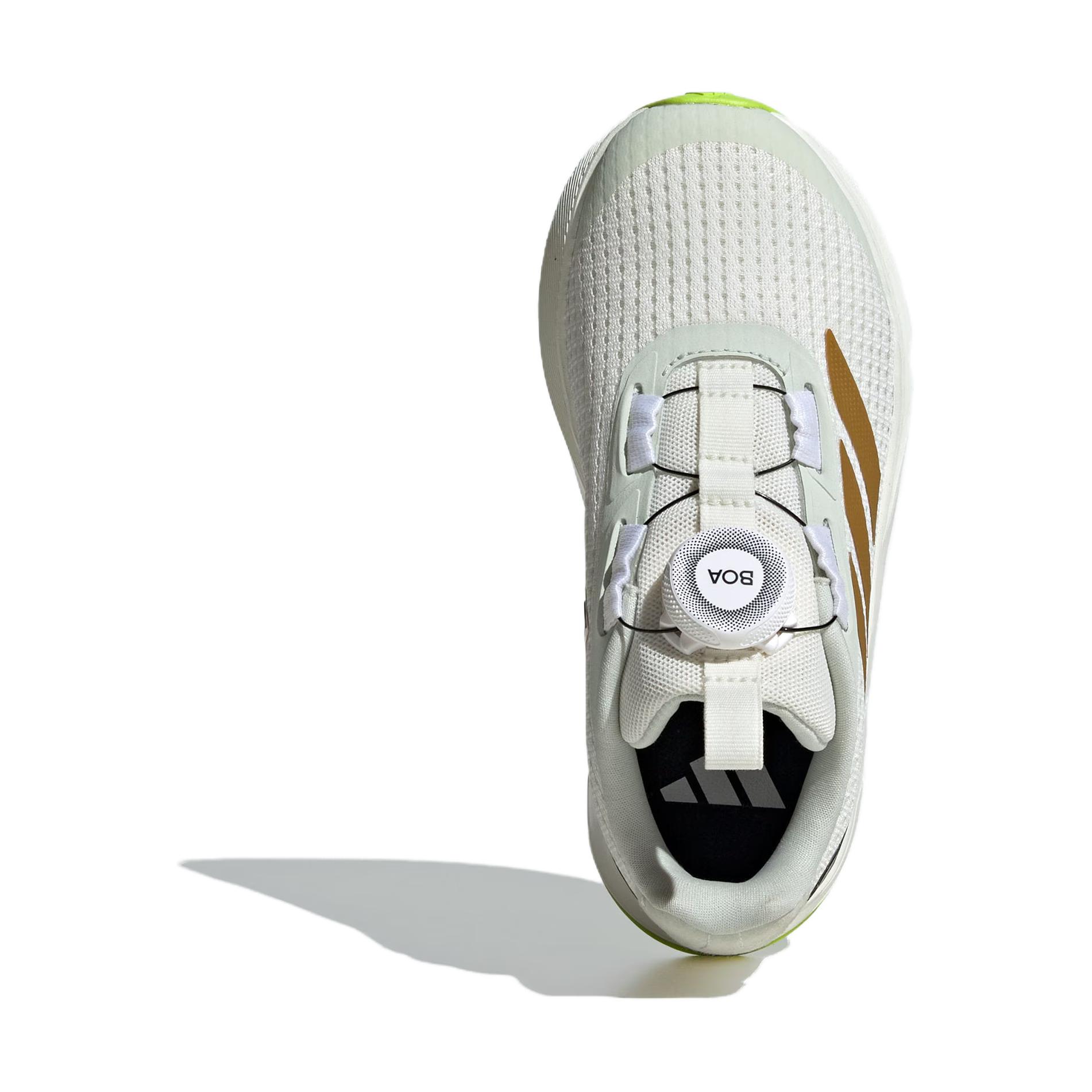 детские кроссовки adidas Duramo Sl (бело-зеленые) — фото 8