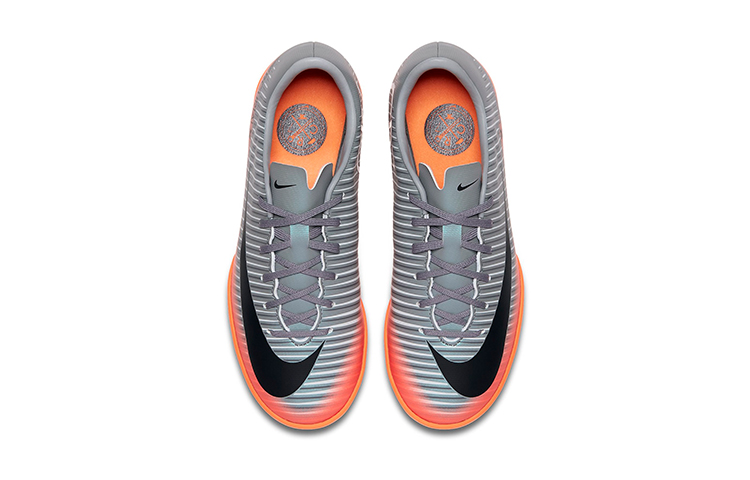 Детские бутсы Nike Jr MercurialX 6 CR7 TF (черно-серый) — фото 5