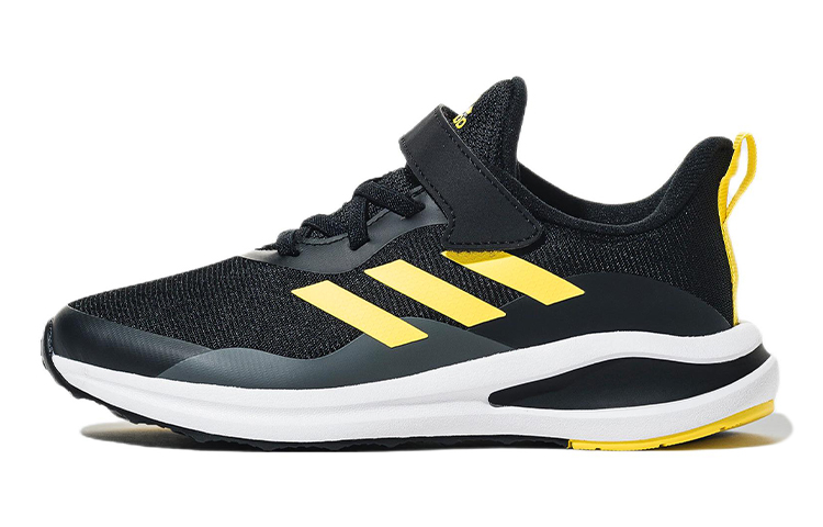 Детские кроссовки adidas Fortarun El K (черно-желтые)